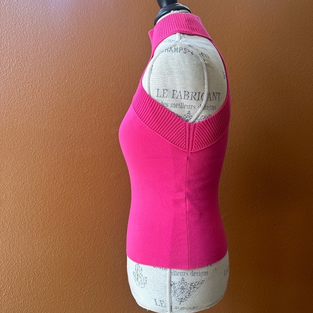 Alice + Olivia Wild Pink “Kiki Cut-Out Tank” Top Medium Excellent Condition! - Picture 6 of 11